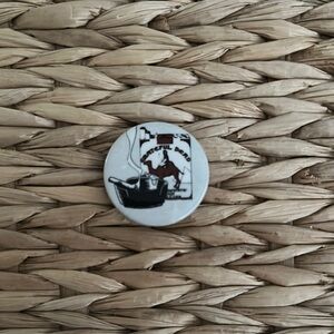 Grateful Dead White and Black Button
